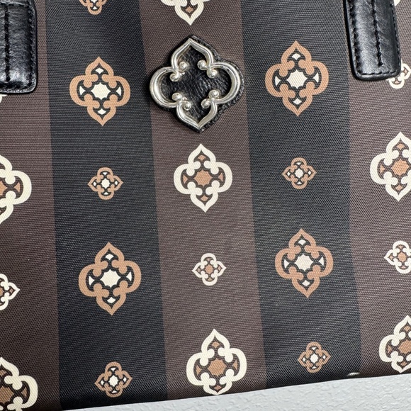 Brighton F327990 women's leather handbag tote black &‎ white double handle - Picture 14 of 16